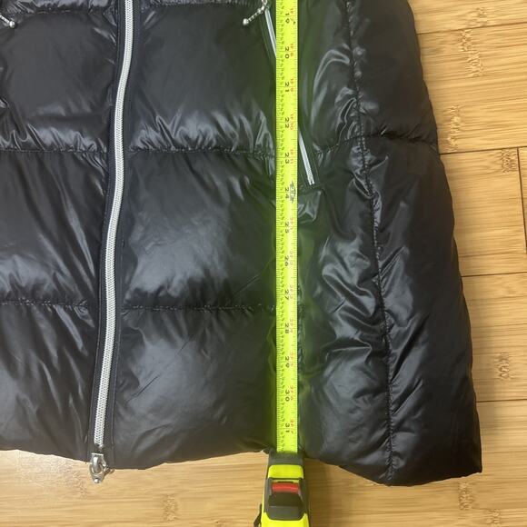 Anorak Long Nylon Goose Down Vest Puffer Black Streetwear Lightweight Sz S - Picture 4 of 6